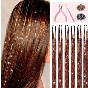 Hair Tinsel Kit brown copper